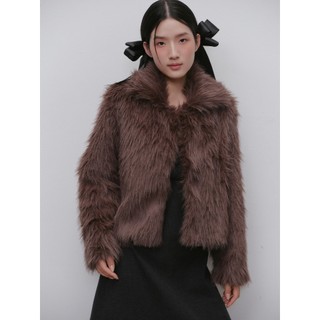 Áo khoác lông OLV thời trang sang trọng Fur Loose Coat nhiều màu phù hợp đi chơi đi tiệc