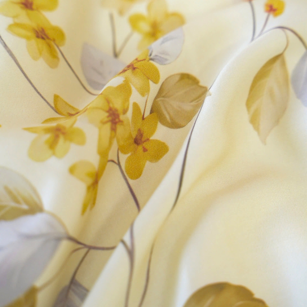 Bộ Chăn Ga Gối Lụa Tencel 100% Gỗ Sồi Cao Cấp 100s Julia- Mềm Mịn, Mát Lạnh Màu Vàng 908