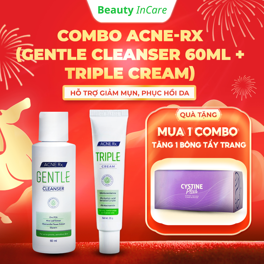 Combo ACNE-RX (Gentle Cleanser 60ml + Triple Cream) – Hỗ Trợ Giảm Mụn ...