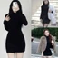 Váy body nữ tay dài chất liệu len tăm siêu tôn dáng tặng lèm đai sẵn hàng kèm video
