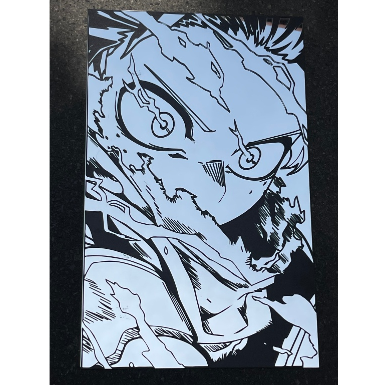 Deku Mirror, Gương Trang Trí Hình Deku Boku No Hero Academia, Gương Decor Phòng - Mizzor Studio