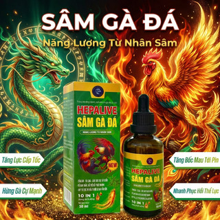 Sâm nuôi gà chế độ đ.á (50ml, 10ml) Hepalive giành cho chiến kê tăng lực mau tới pin hừng gà dẻo dai
