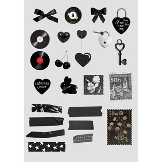 Bộ 3 tấm Sticker trang trí sổ tay sản độc quyền của STAPLER decor, trang trí sổ, làm journal