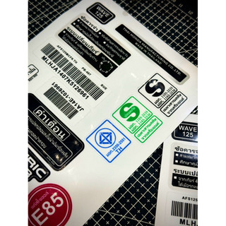 |1 Bộ - Gồm 17 Tem| Tem Sticker V2 Thông Số Đầy Đủ Chi Tiết 1 Xe - Wave 125i Thailand In Uv Ép Nhiệt