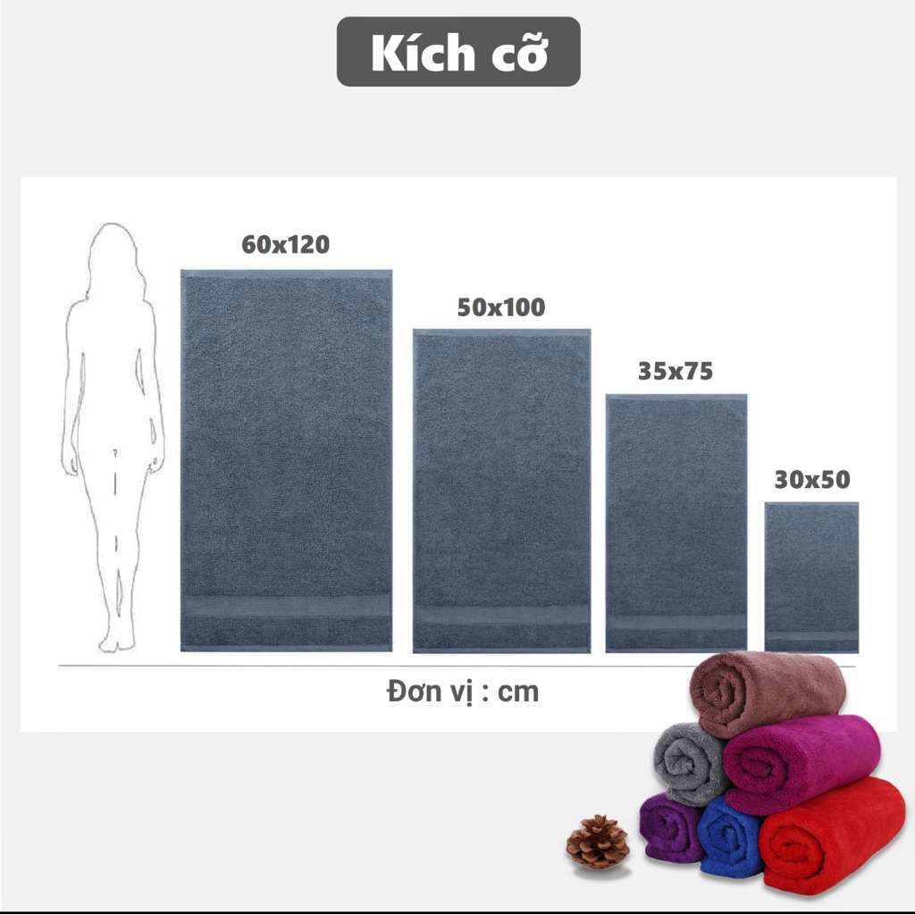 Khăn gội đầu spa 35x75cm - khăn microfiber 100% potato towel khăn tắm siêu thấm mềm mịn giá tận xưởng video thật