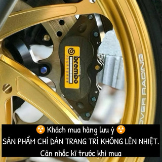 |1 Cái/Cặp| Tem Sticker DTF Nhiệt Brem•bo Trang Trí Dán Lốc Máy & Heo Thắng Brem.bo - Có 2 Kích Thước