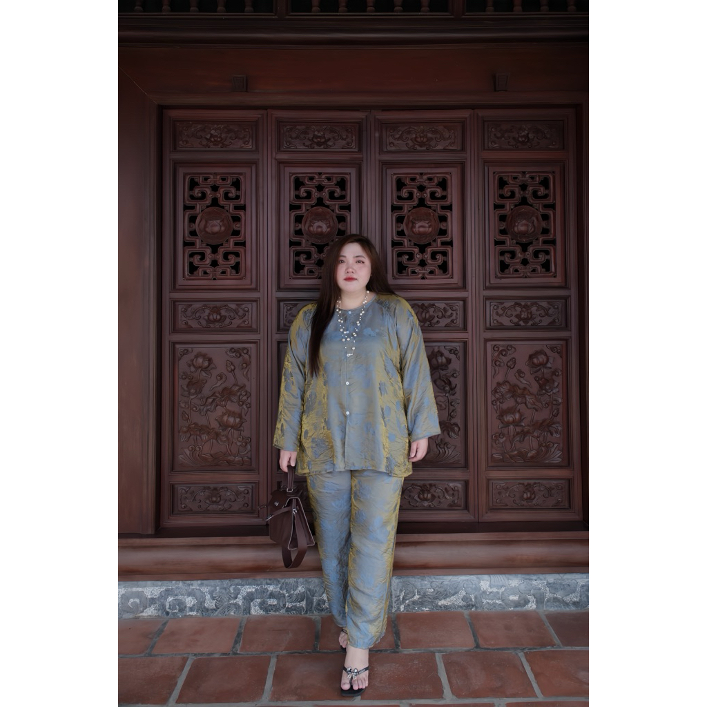 [Múp Bigsize] S102 Set lam nha xá cao cấp bigsize 75-120kg