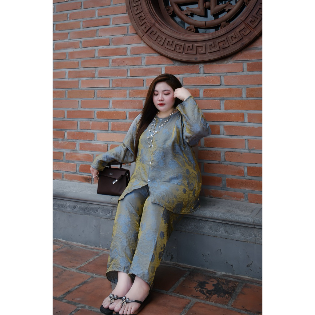 [Múp Bigsize] S102 Set lam nha xá cao cấp bigsize 75-120kg