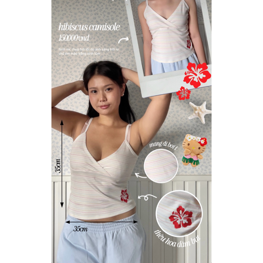 Hibiscus camisole - Mandy Crimson | Shopee Việt Nam