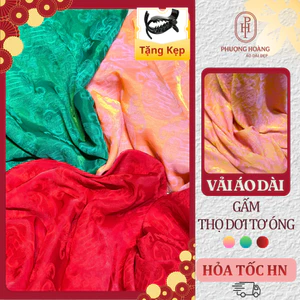 Gấm May Áo Dài Tơ Óng Thọ Dơi mềm mại, ánh 4 màu, áo dài Mặc Tết, áo bà ba, chụp ảnh, VT08