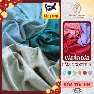 Vải Gấm May Áo dài THANH TRÚC 8 màu, Gấm dệt cao cấp, mềm rũ, lên dáng trẻ trung VT02