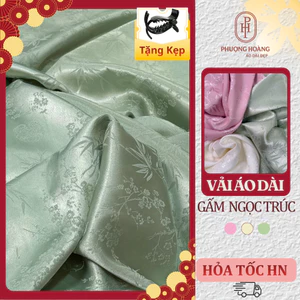 Vải Gấm May Áo dài Tết THANH TRÚC [Vải PH] , Chất liệu Gấm dệt cao cấp, mềm rũ VT02