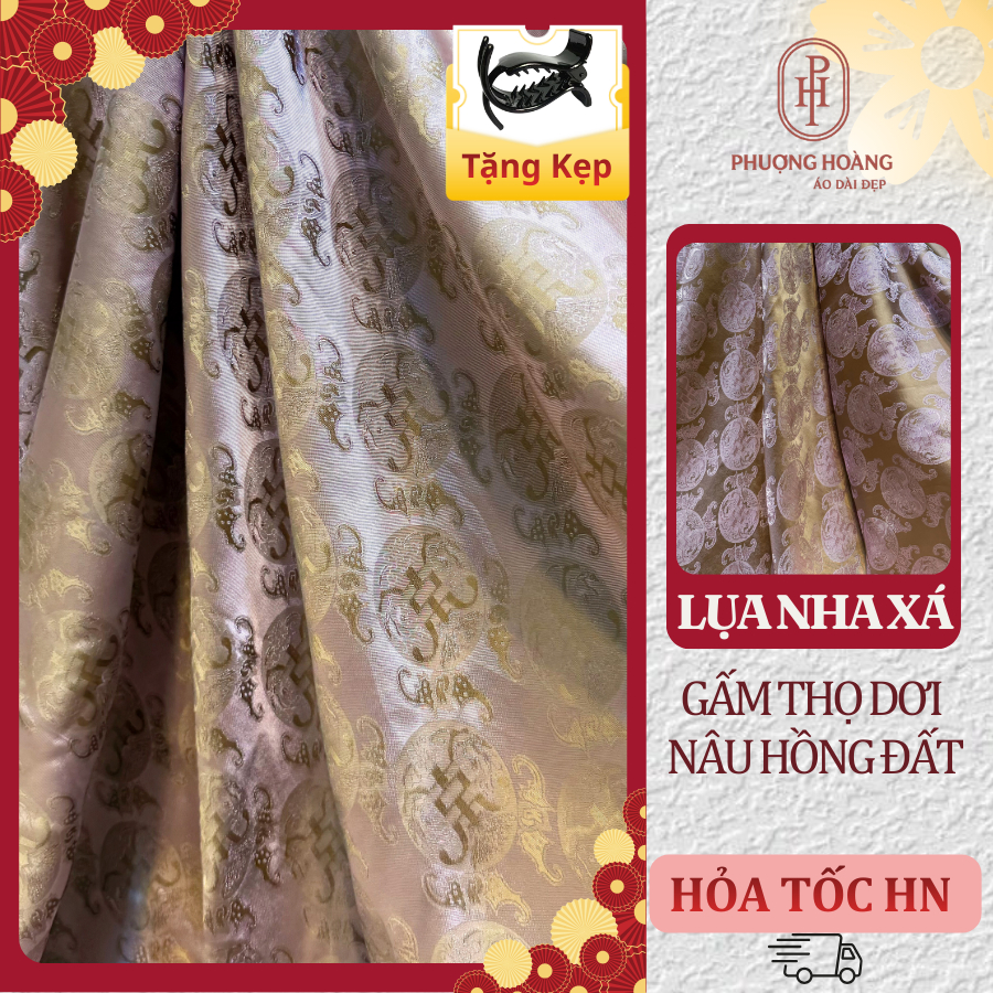[ Vải PH ] LỤA NHA XÁ THỌ DƠI may pháp phục, áo dài, áo bà ba, chất liệu mềm rũ cao cấp V14
