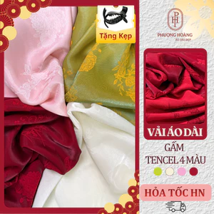 GẤM LỤA TENCEL CAO CẤP Óng Ánh 4 Màu, Vải may Áo Dài Tết, chất liệu tơ óng sang trọng VT06
