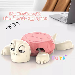 Đồ Chơi Đế Lót Ly Rùa Con Biểu Cảm Hoảng Loạn - Đồ Decor Bàn Tiệc, Bàn Làm Việc Độc Đáo, Chất Liệu Nhựa ABS An Toàn