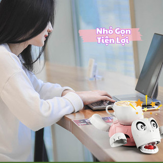 Đế Lót Ly Rùa Con Hoảng Loạn Biểu Cảm Hài Hước, Chất Liệu Nhựa ABS An Toàn-Đồ Chơi Decor Trang Trí Bàn Học, Bàn Làm Việc