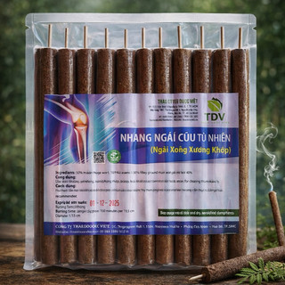 Nhang Ngải xương khớp, 100% dược liệu thiên nhiên, hỗ trợ triệu chứng xương khớp, đau mỏi, dược tính tác động theo nhiệt