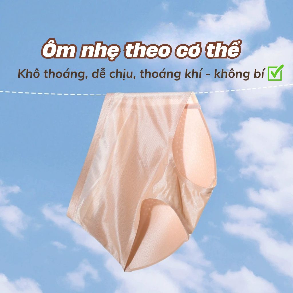 Quần độn mông su lụa mỏng nhẹ mềm mại đêm mút mỏng nâng đỡ tự nhiên căng tròn gợi cảm LANIXA N8562