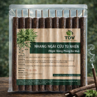 Nhang Ngải Cứu Phong thủy, xông phòng, đuổ côn trùng  Loại Dài 18cm - Dụng Cụ Diện Chẩn - Hàng công ty Thảo Dược Việt