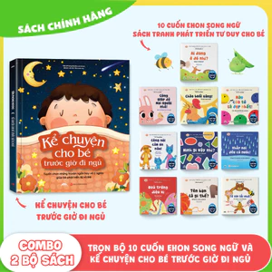 Combo 10 Cuốn Ehon Song Ngữ Cho Bé 0-6 Tuổi + Kể Chuyện Cho Bé Trước Giờ Đi Ngủ - Tiên Phong Books