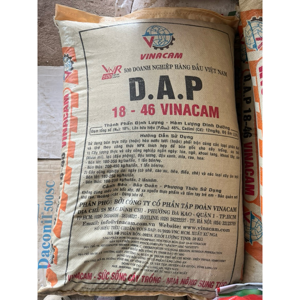 Phân bón D.A.P Vinacomkích rễ, phục hồi cây( túi zip 1kg)