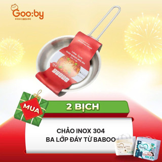 Chảo baboo inox 304 đáy 3 lớp(15,5cm) quà tặng gooby