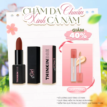[DATE 11.2026] Son Thỏi Mịn Lì THINKINBAE It Girl Semi Matte 3.8G Chất Son Mịn Mướt Có Độ Bám Lì Cao