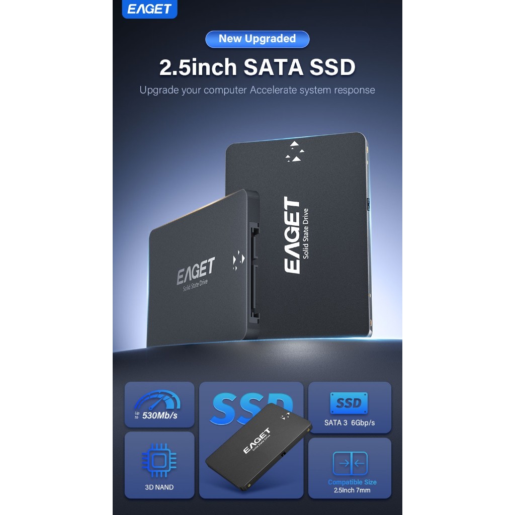 Ổ Cứng SSD 2.5in EAGET 480GB Chính Hãng - Tốc Độ Siêu Nhanh, Giá
