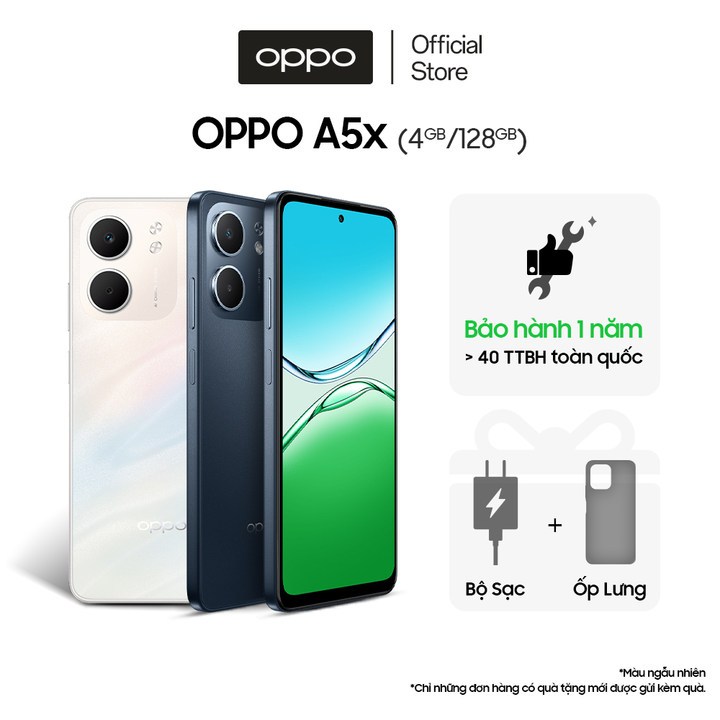 Điện thoại OPPO A5x 4GB/128GB có NFC, nhân bản ứng dụng - Hàng chính hãng
