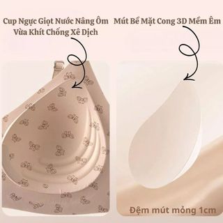 Áo ngực nữ su cao cấp không gọng mềm mại đệm mút 3D 1CM nâng đỡ tạo quả chống chảy xệ DEVARI A3854