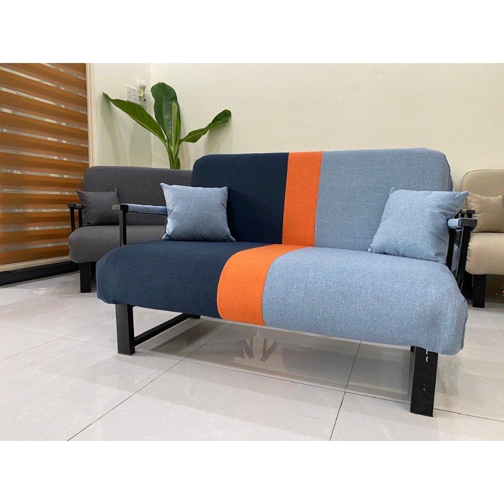 Sofa Giường Thông Minh 2 Trong 1 – Sofa Bed Gấp Gọn Khung Sắt Sơn Tĩnh Điện (65cm-150cm)