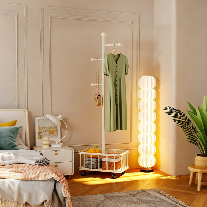 𝐎𝐥𝐢𝐟𝐞 Cây Treo Quần Áo Đi Kèm Giỏ Đựng Đồ Kệ Treo Quần Áo Có Bánh Xe Móc Treo Quần Áo Xinh Đẹp Phong Cách Mới