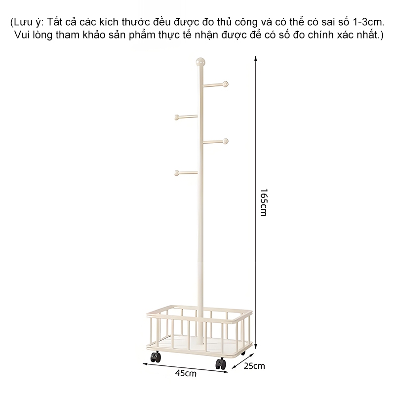 𝐎𝐥𝐢𝐟𝐞 Cây Treo Quần Áo Đi Kèm Giỏ Đựng Đồ Kệ Treo Quần Áo Có Bánh Xe Móc Treo Quần Áo Xinh Đẹp Phong Cách Mới