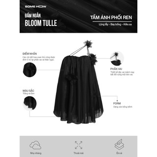 [New1] Đầm Ngắn Bloom Tulle Vải Tằm Ánh Phối Ren Hoa Kim Sa Quý Phái Gợi Cảm và Sắc Sảo, WDN162  SOME HOW STORE