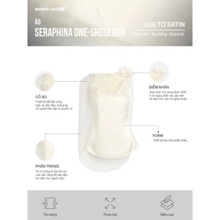 [New1] Áo Seraphina One-Shoulder Vải Lụa Phối Tơ Satin Yêu Kiều Kiêu Sa Quyến Rũ, WKI107  SOME HOW STORE