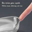 Khay hấp thức ăn hình cánh quạt bằng inox có nắp đậy 15.5x4.5cm