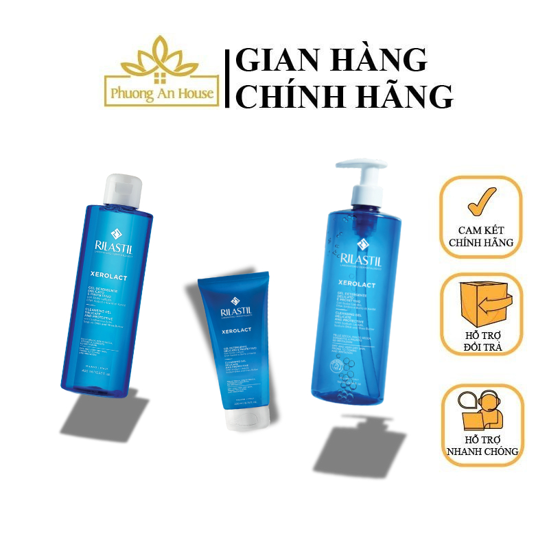 Sữa Rửa Mặt, Tắm Toàn Thân Rilastil Xerolact Cleansing Gel 200ml/400ml/750ml - Phương An House