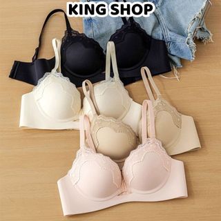 Áo Ngực Nữ Su Đúc Không Gọng Thiết Kế Ren Mềm Xinh, Áo Lót Nâng V1 Tạo Khe Quyến Rũ King Shop A-5482