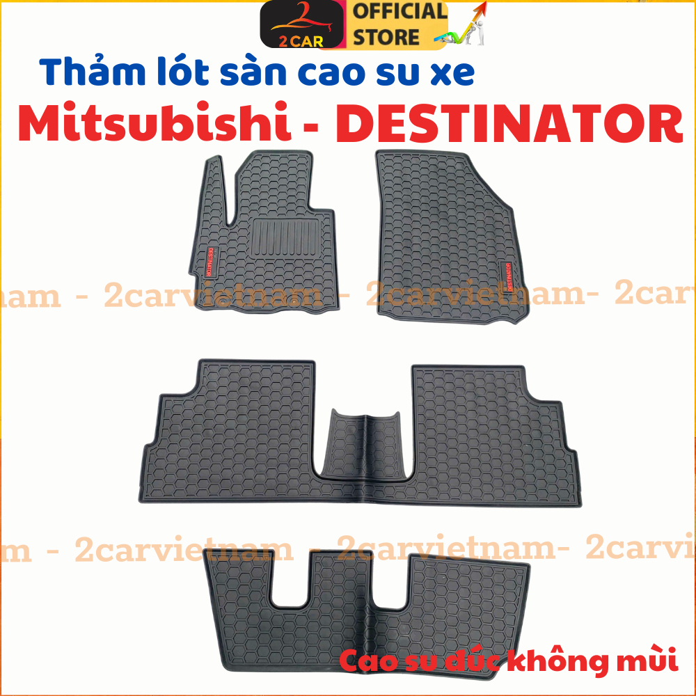 Thảm LÓT SÀN CAO SU xe MITSUBISHI DESTINATOR loại đúc dày dặn, 3 hàng ghế dễ vệ sinh
