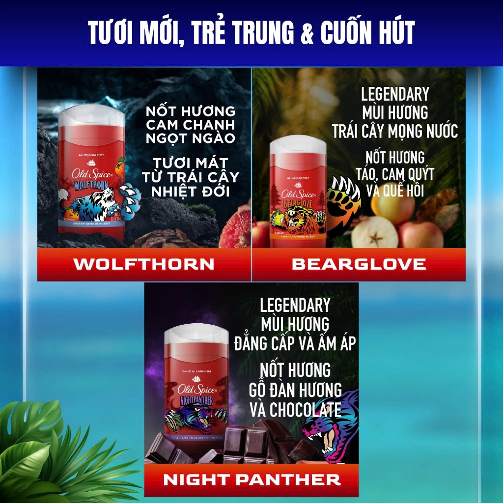 [TOP BÁN CHẠY]Lăn khử mùi Old Spice Chính Hãng - Sáp khử mùi cơ thể, Đủ mùi hương, Dùng cho nam&nữ