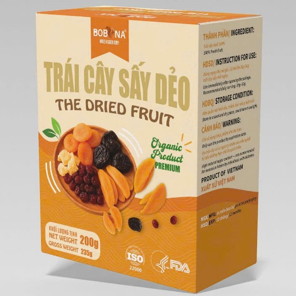 [MUA 1 TẶNG 1] Trái Cây Xoài Sấy Dẻo Hộp 200g Vitala F&B