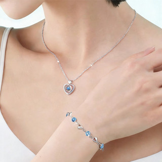 Dây Chuyền Mặt Tim Đá Zirconia Trắng/Xanh - Hàng Mới 2026 - Phong Cách Hàn Quốc Nhẹ Nhàng Sang Trọng