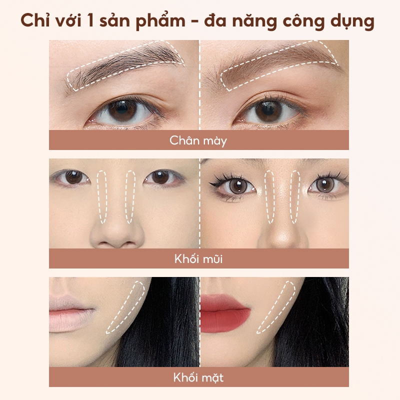 FelinWel Phấn Che Hói Tóc & Chân Tóc 4g - Bộ Đầy Đủ Có Gương, Bông, Che Phủ Tự Nhiên