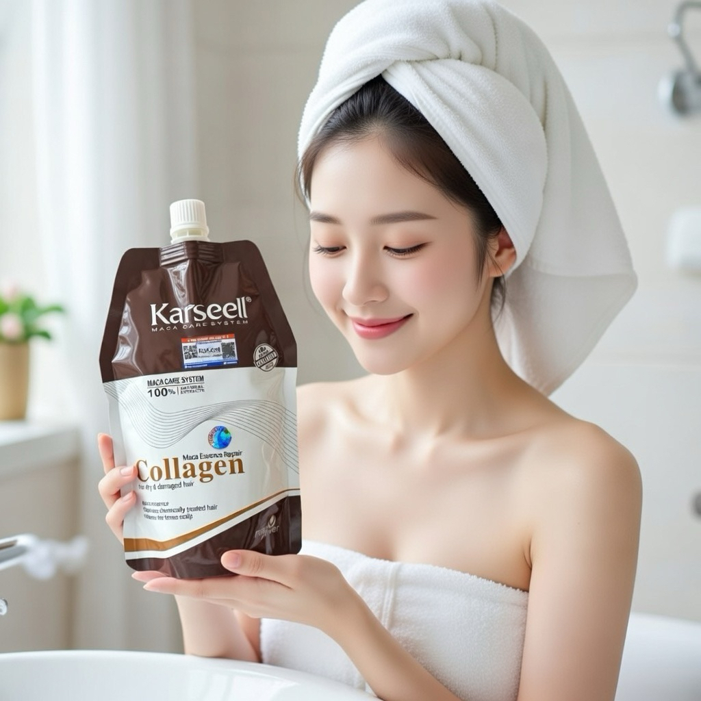HẤP DẦU Ủ TÓC KARSEELL COLLAGEN PHỤC MỀM MƯỢT GIẢM GÃY RỤNG TÚI 500ML