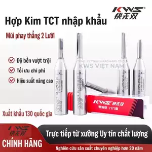 Mũi Phay CNC 2 Lưỡi KWS Hợp Kim TCT – Dao Phay Gỗ CNC 2 Me Cắt MDF Plywood Sắc Bén Bền Lâu