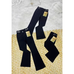 Quần Jeans Nữ Lưng cao Phối lưng Thời Trang