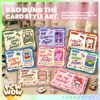 Bao Đựng Thẻ Nhân Viên Ngang Nhựa Cứng ABS Phong Cách Họa Tiết Sanrio Capybara Mèo Capybara Cute Đáng Yêu