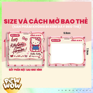 Bao Đựng Thẻ Nhân Viên Ngang Nhựa Cứng ABS Phong Cách Họa Tiết Sanrio Capybara Mèo Capybara Cute Đáng Yêu