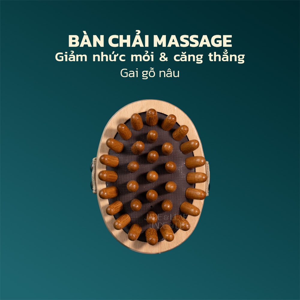 Dụng Cụ Massage Body Đa Năng Jade&Leaf, Giảm Nhức Mỏi Căng Thẳng Đau Cổ Vai Gáy Từ Gỗ Cao Cấp