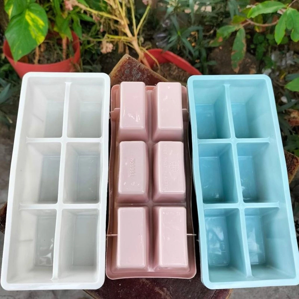 [Top Value] Combo 5 Khay Làm Đá Lạnh Việt Nhật Cao Cấp-Khuôn Làm Đá 6 Không Mùi Nhựa, 6961 AMIZIN